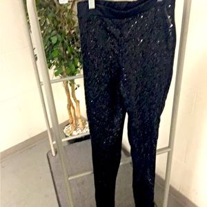 Wiseman Sequin black pants size MA